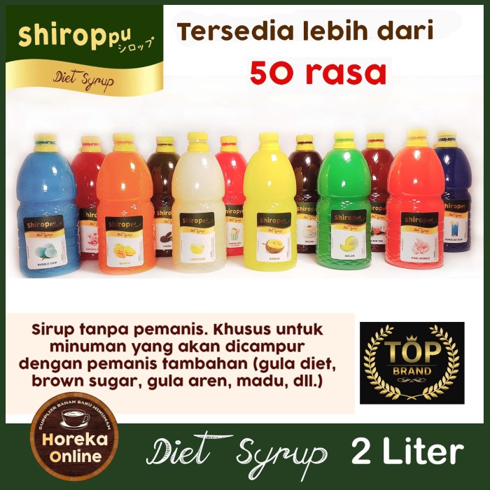 

SYRUP DIET SHIROPPU 2 LITER SIRUP TANPA PEMANIS PREMIUM QUALITY