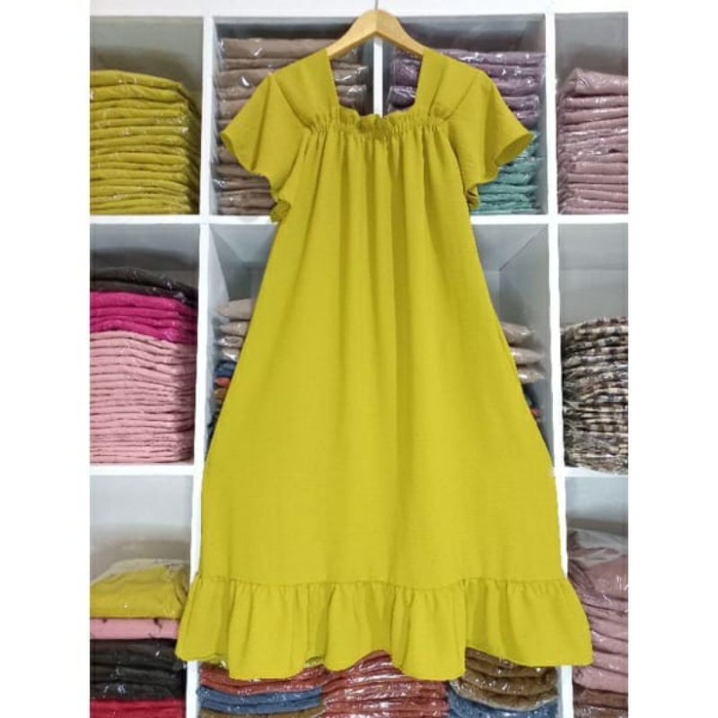 laura dress crinkle daster kekinian