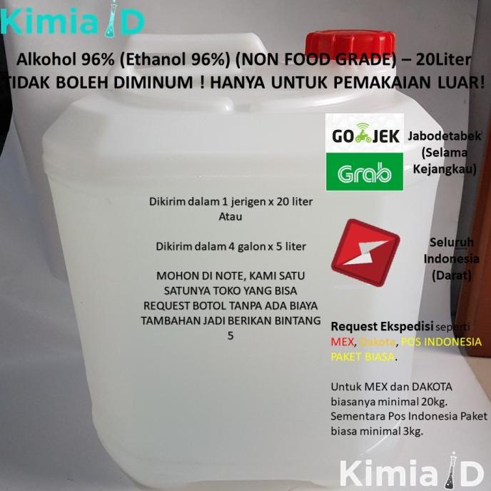 Promo Alcohol 96% 20 Liter Alcohol 96 Persen Bakteri Virus