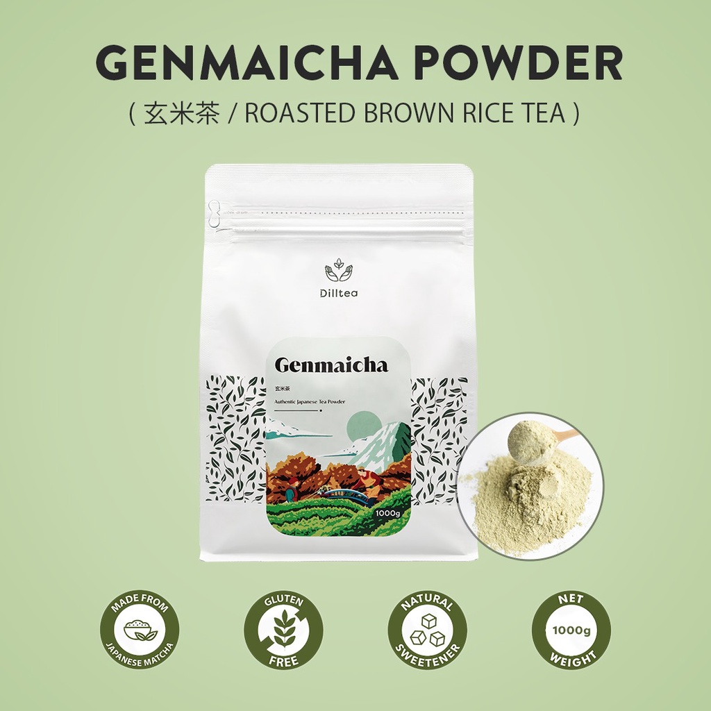 Jual DILLTEA Genmaicha Powder / Japanese Tea With Roasted Brown Rice