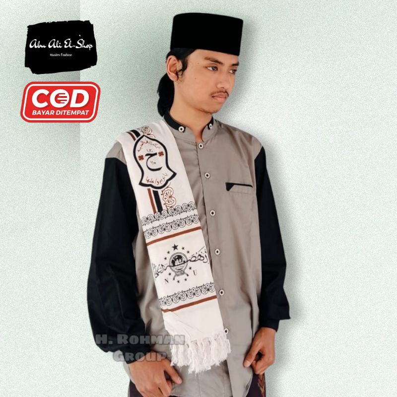 Premium Sorban Motif NU rida ar-rida asli Sorban Kashmir Habib Ustadz Ulama Santri / Sorban Panjang