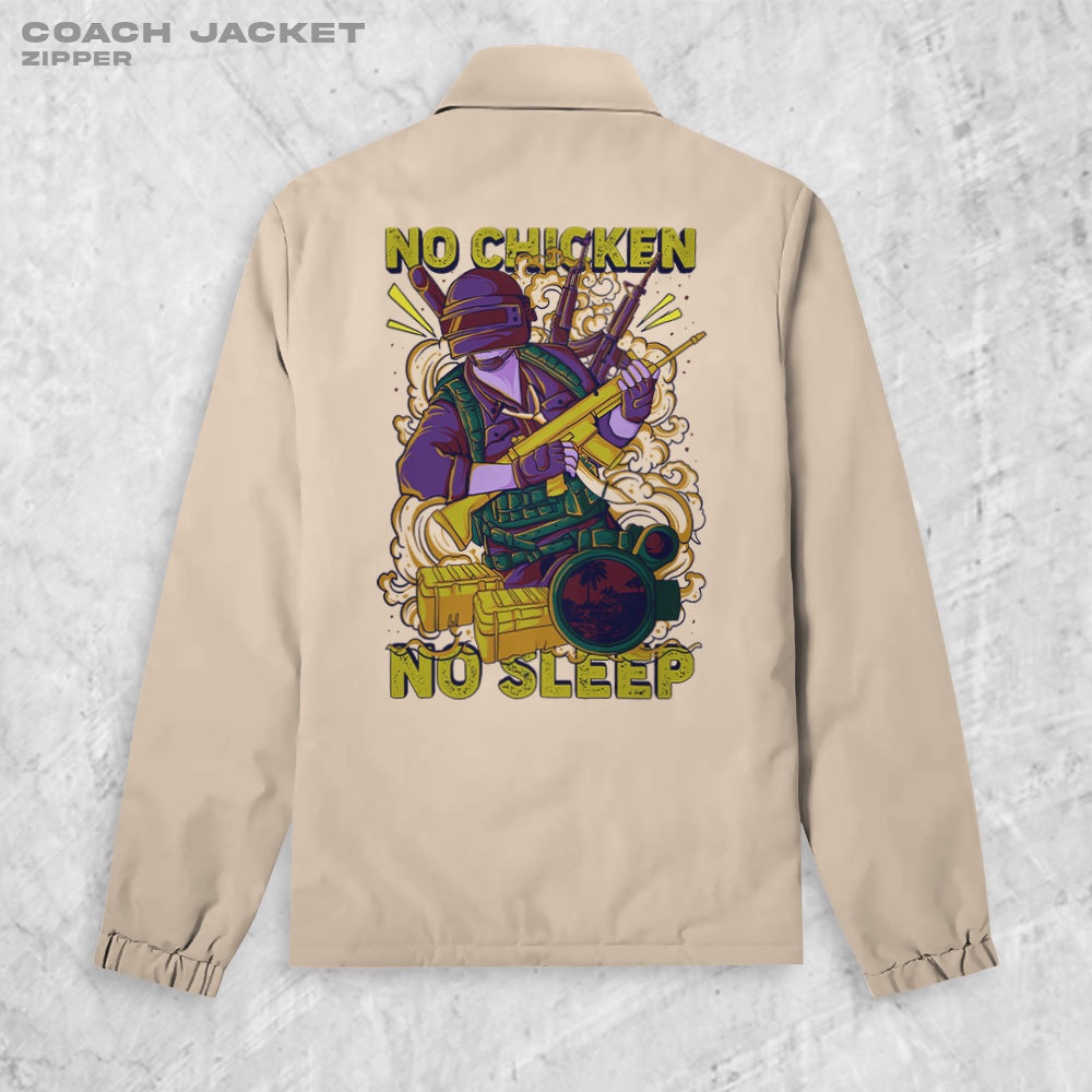 Fortglass PUBG Zipper Jaket Polos Pria Jaket Parasut Unisex Zipper Pria Lengan Panjang Jaket Coach