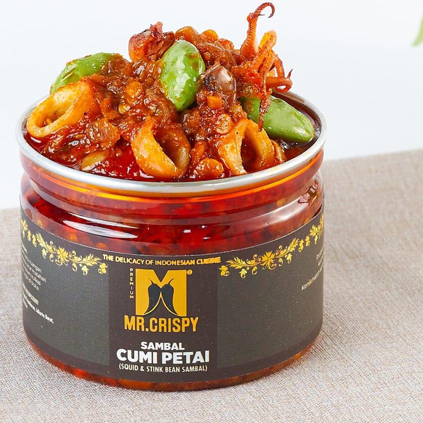 

Terbaru [HJ6] Sambal Cumi Pete / Petai / Sambel Mr.Crispy - 120 Gram