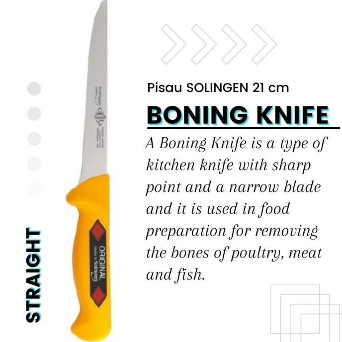 Pisau dapur Boning Knife Solingen 21 cm