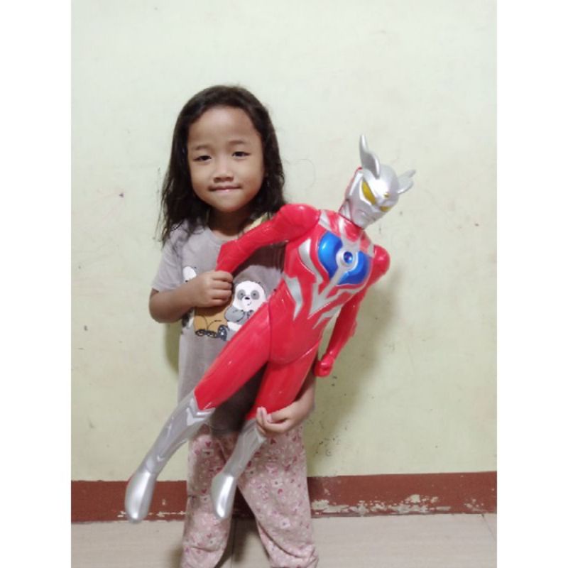 Mainan robot ultraman besar 67cm robot jumbo nyala dan suara