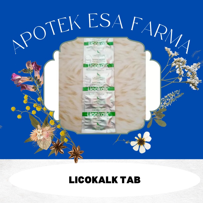 LICOKALK 500 MG STRIP 10 Tablet - Suplemen Kalsium Makanan
