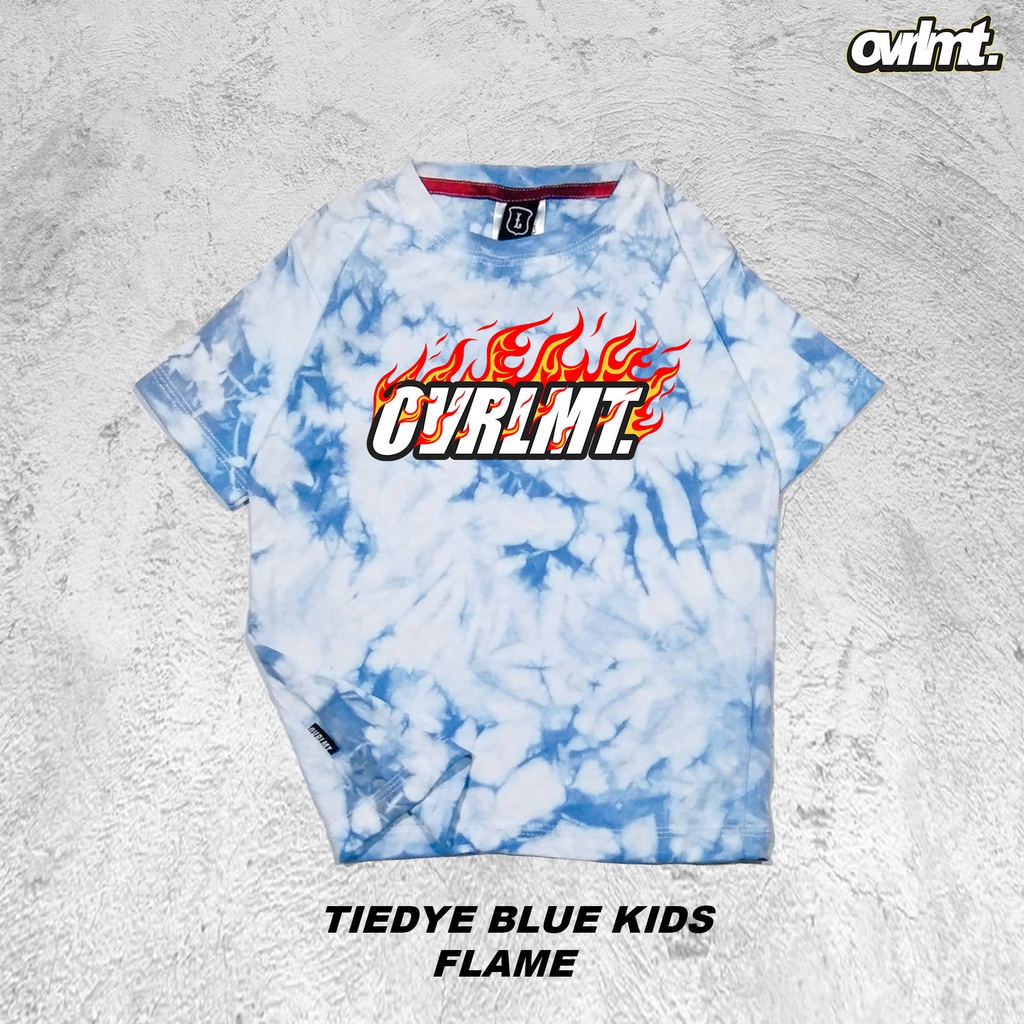 T-SHIRT | KAOS | ANAK | BALITA | TIEDYE | BLUE | FLAME OVERLIMIT