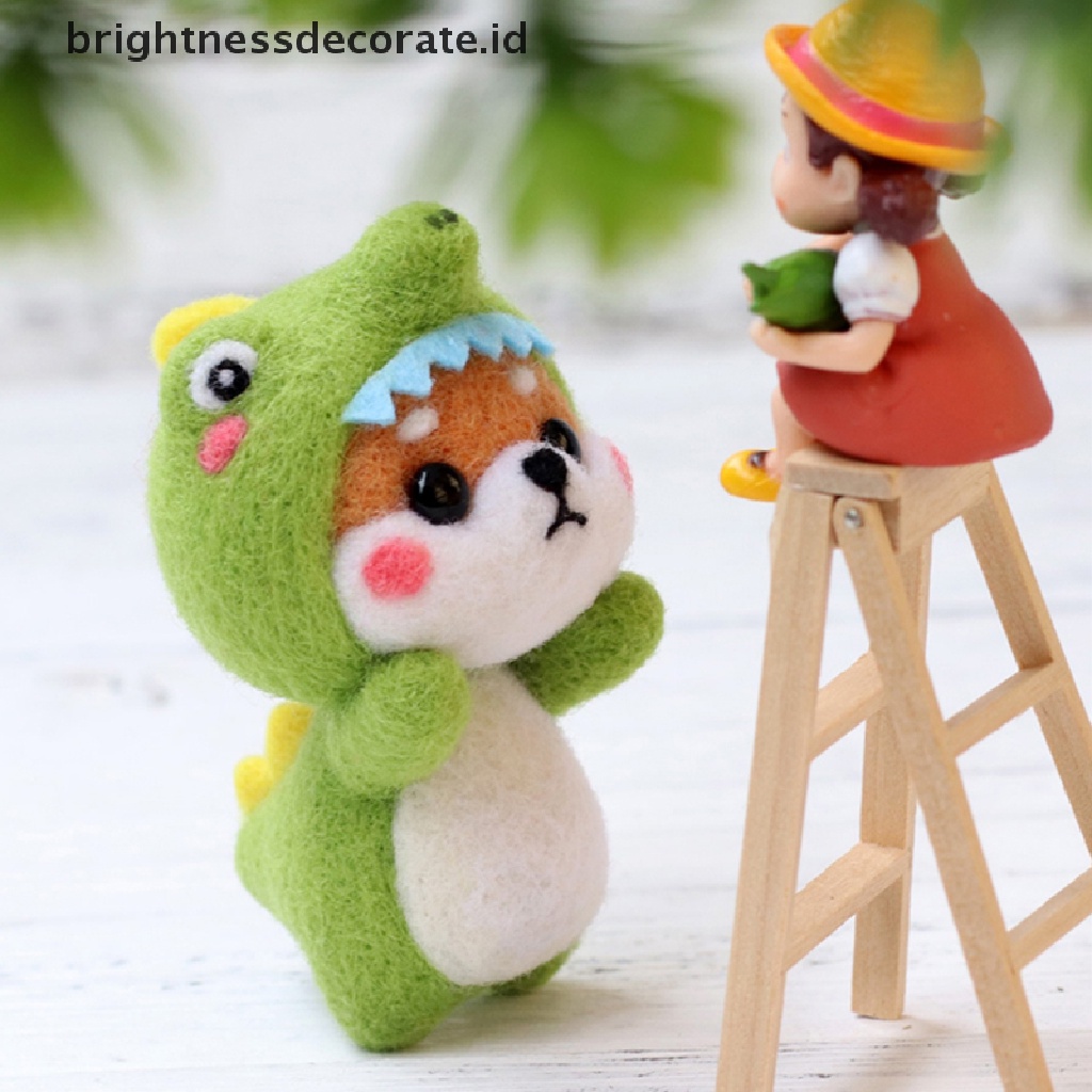 [Birth] Kartun Boneka Wol Felt Poked Felt Craft DIY Set Bahan Non Jadi [ID]