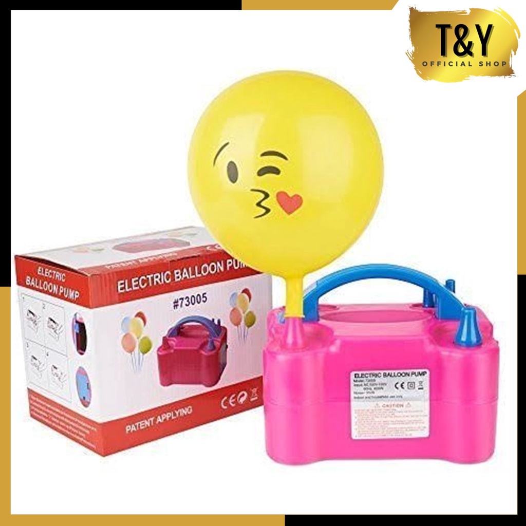 T&amp;Y Electric Balloon Pump Pompa Balon Elektrik Listrik 2 IN 1 Pompa Angin 2 Lubang Vacum And Blow Import