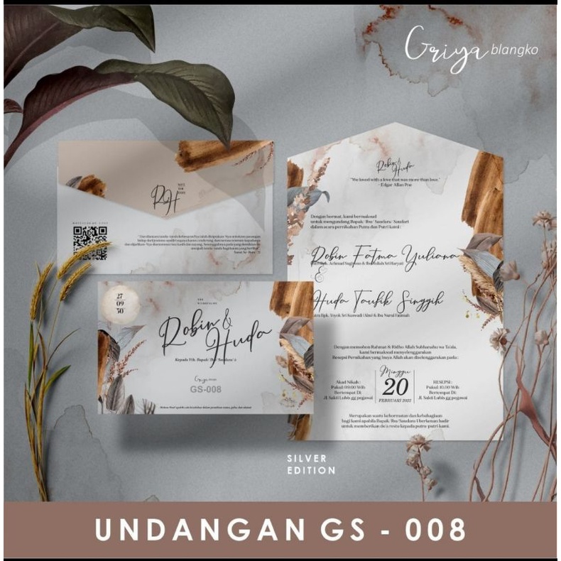 undangan pernikahan keren undangan nikah simple