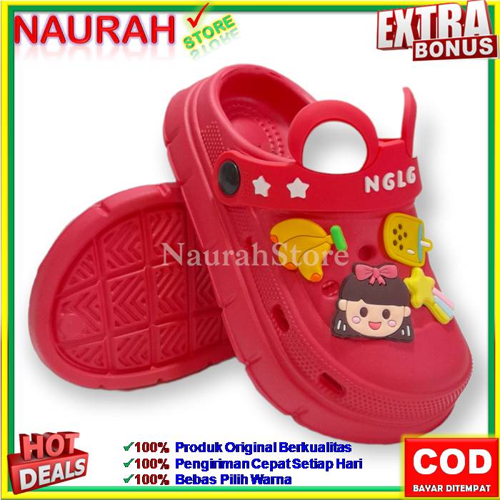 SANDAL ANAK ALINA E2022 A8 SENDAL FUJI VIRAL BAIM 100% ORIGINAL KUALITAS IMPORT SANDAL KODOK SANDAL CROS SANDAL BUAYA JELLY EVA RUBBER ANTI SLIP NYAMAN EMPUK LUCU