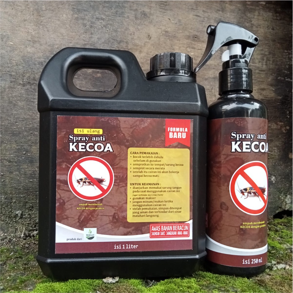 Obat Kecoa / Pembasmi Kecoa / Racun Kecoa SUPER AMPUH untuk di rumah dan kendaraan (PAKET 1LITER+250ml)