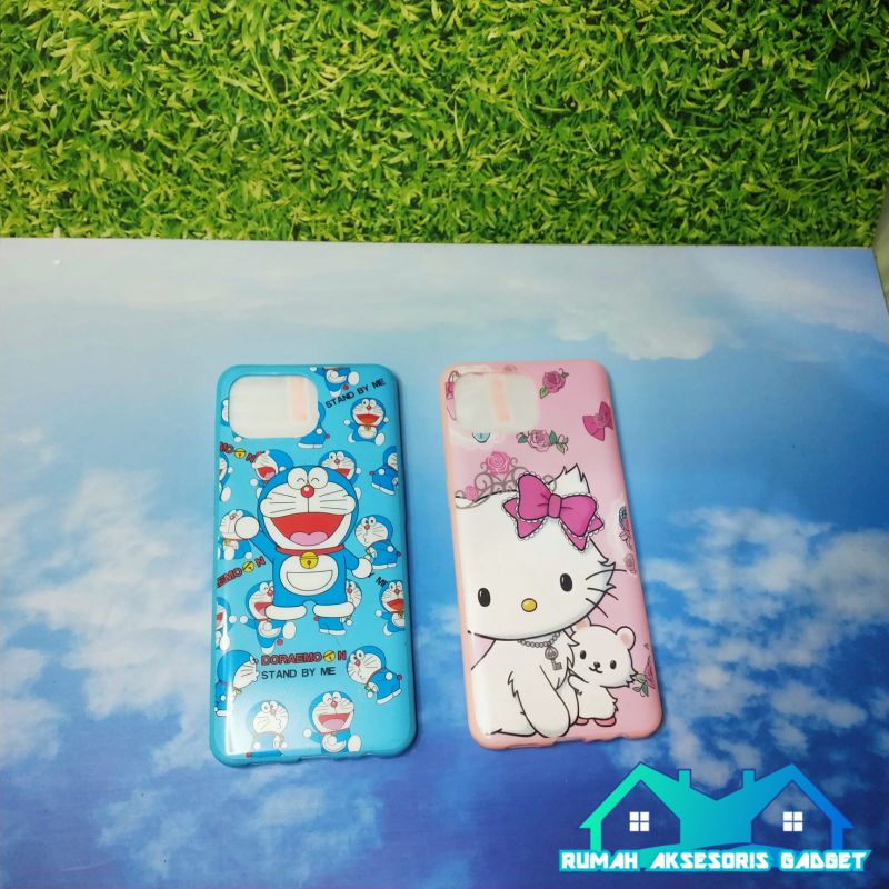 SOFTCASE  OPPO RENO 4F ANIMASI GLOSSY + TEMPERED GLASS KARAKTER