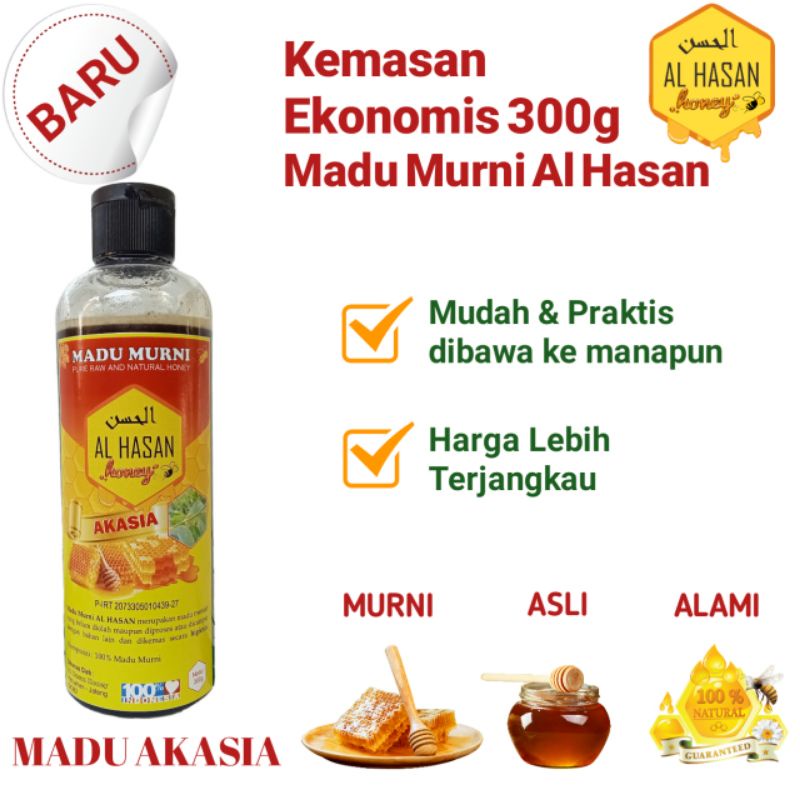 

[HARGA EKONOMIS!] madu Akasia Riau 300gr, Murni, Alami & Asli