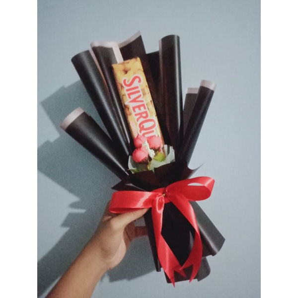 buket coklat valentine | buket Silverqueen kado valentine