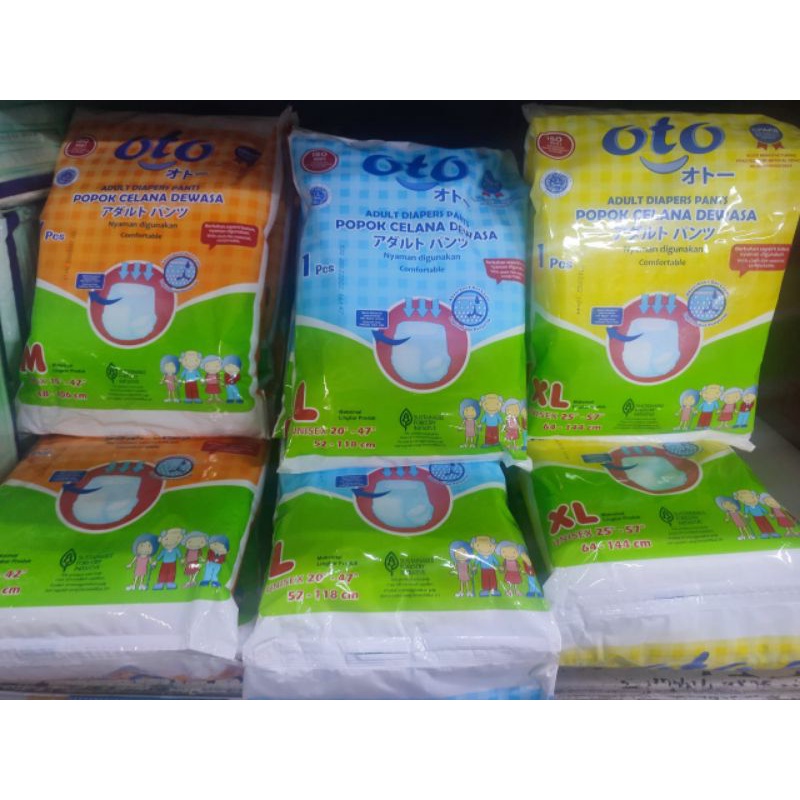 OTO M L XL 1 SACHET POPOK CELANA DEWASA PANTS ORANG TUA LANSIA