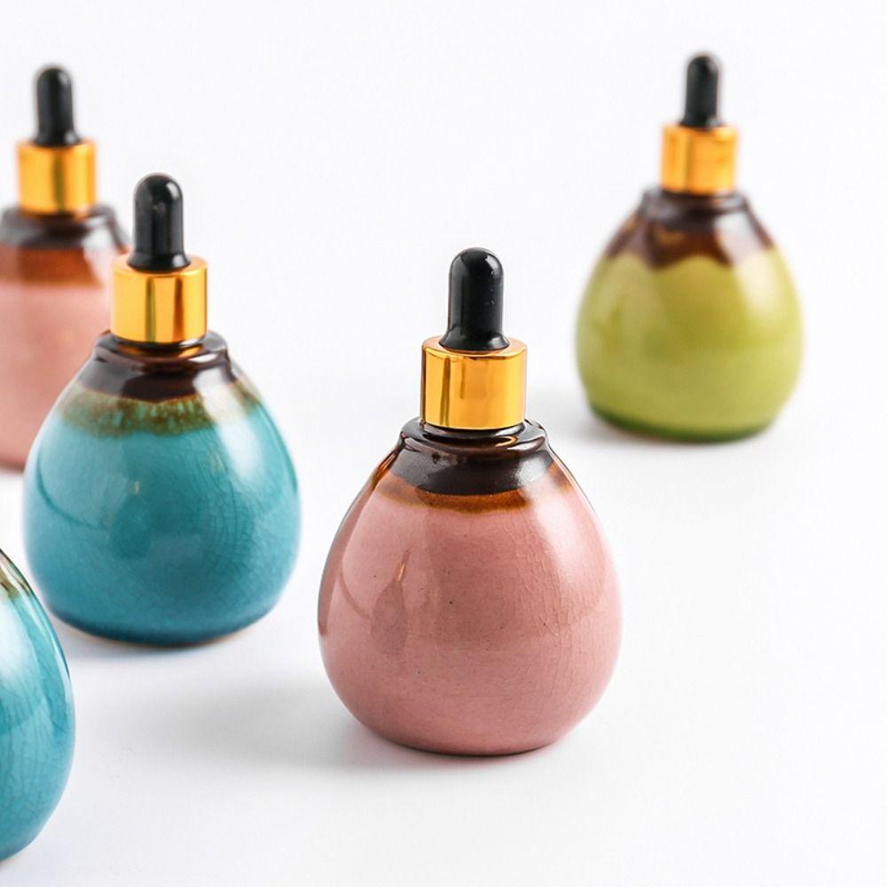 【 ELEGANT 】 Essential Oil Bottle Portable Sealed Colorful Botol Parfum Sample Vial Wadah Kosmetik Storage Jar Vintage Botol Isi Ulang