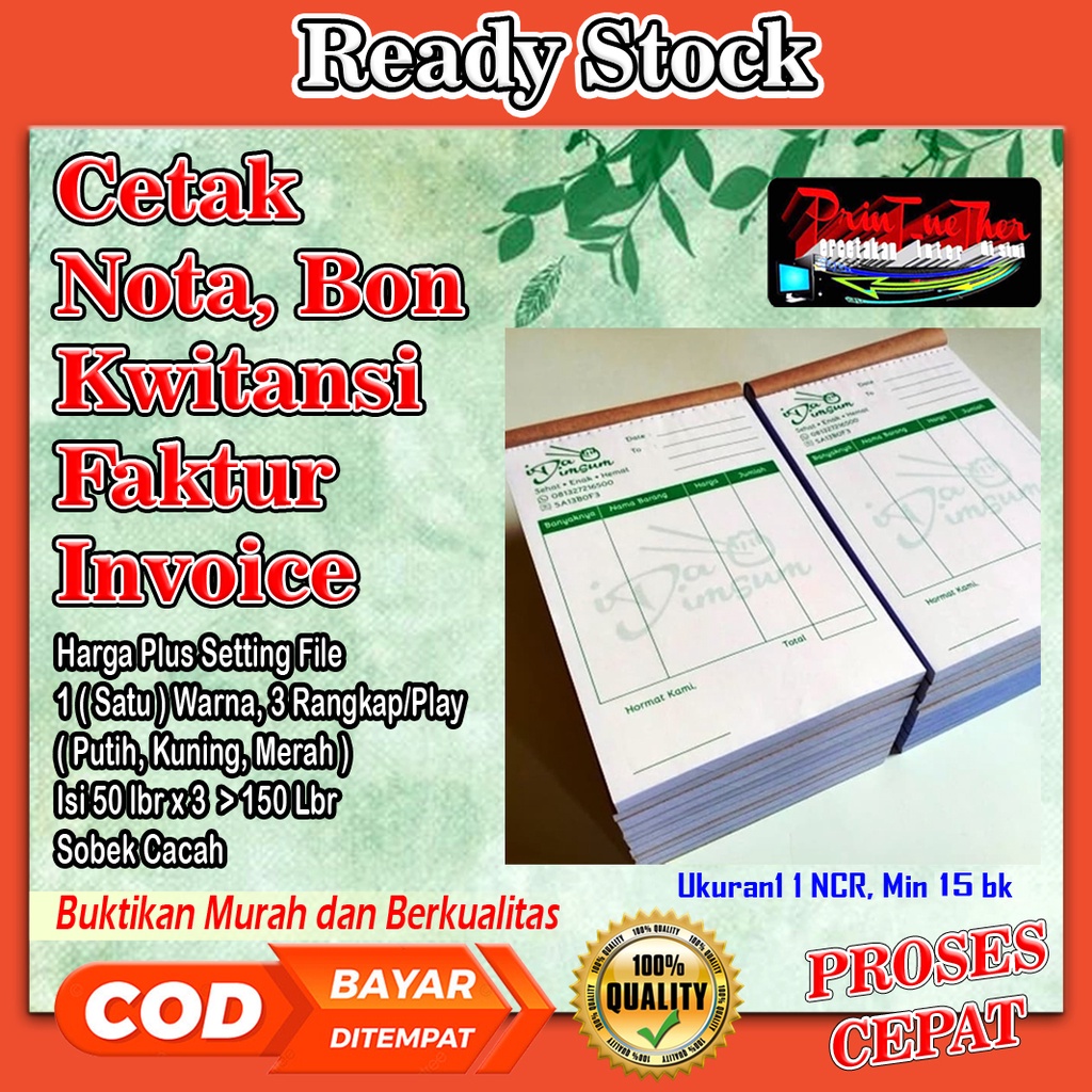 

Cetak Nota, Bon, Kwitansi, Faktur, Invoice Cetak + Setting File