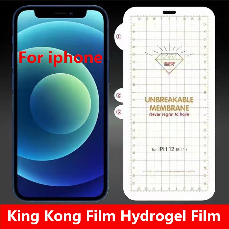 King Kong Film HD Hydrogel Film Pelindung Layar Untuk iphone 14 Pro 14 13 12 11 Pro Max 14 Plus 13 12 Mini X XS Max XR Hydrogel Film Protector