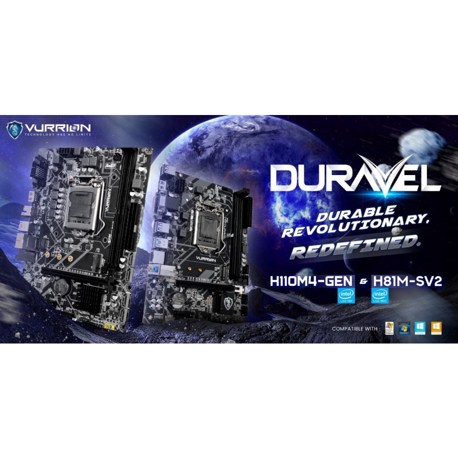 MOTHERBOARD VURRION DURAVEL H110M4-GEN 6/7 MOBO H110 LGA 1151