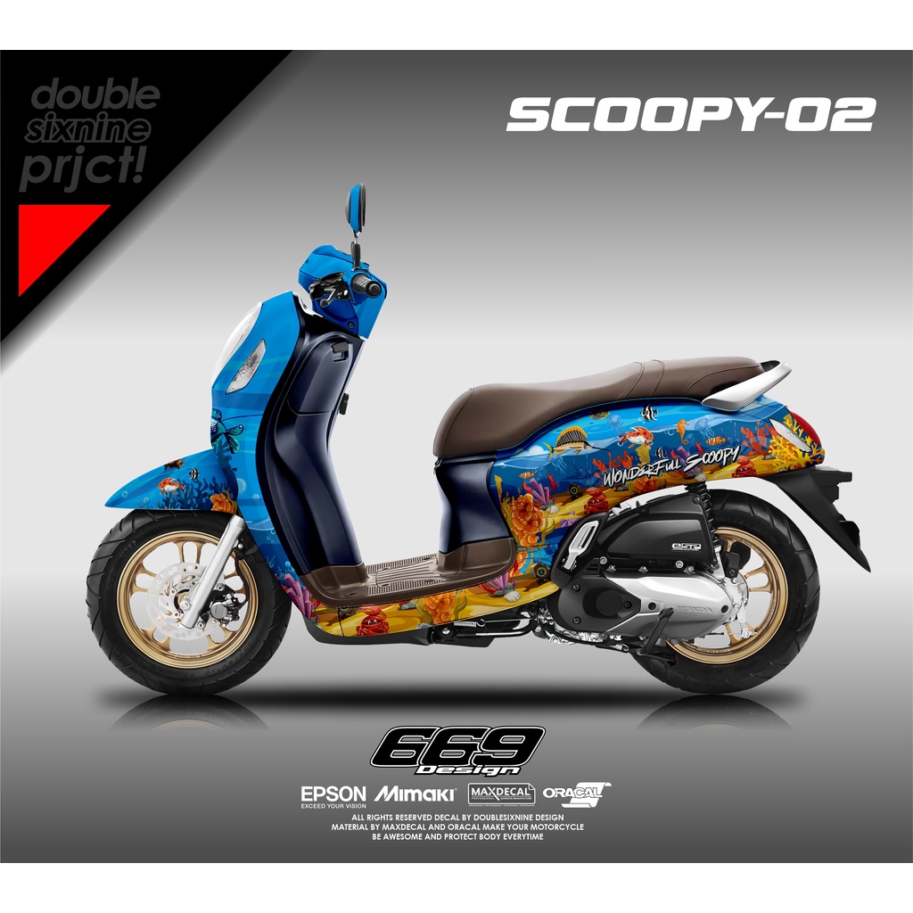 Decal Stiker Scoopy Keren