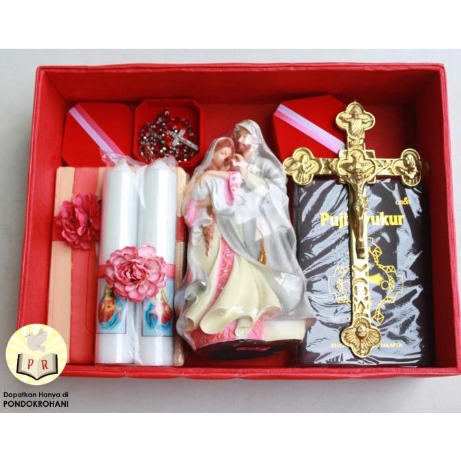 Jual Paket Pernikahan Katolik - Seserahan Rohani Warna Nuansa Merah
