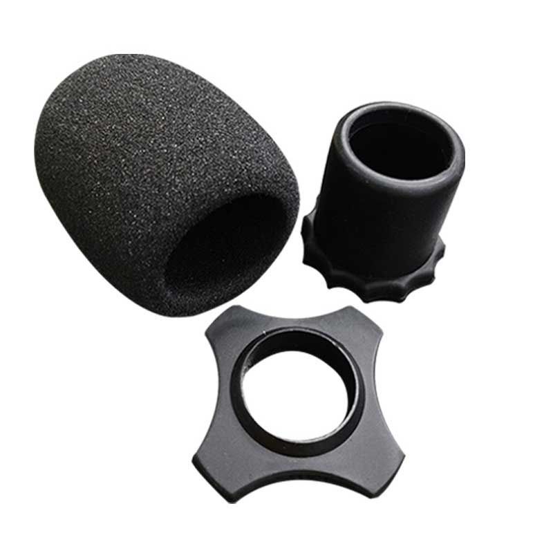 Set Ring + Busa Mic Karaoke Karet Cover Pelindung Ring Mic Holder Mikrofon Wireless Microphone Wireless Anti Slip