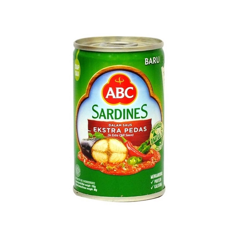 

ABC Sardines Extra Pedas 155 gr