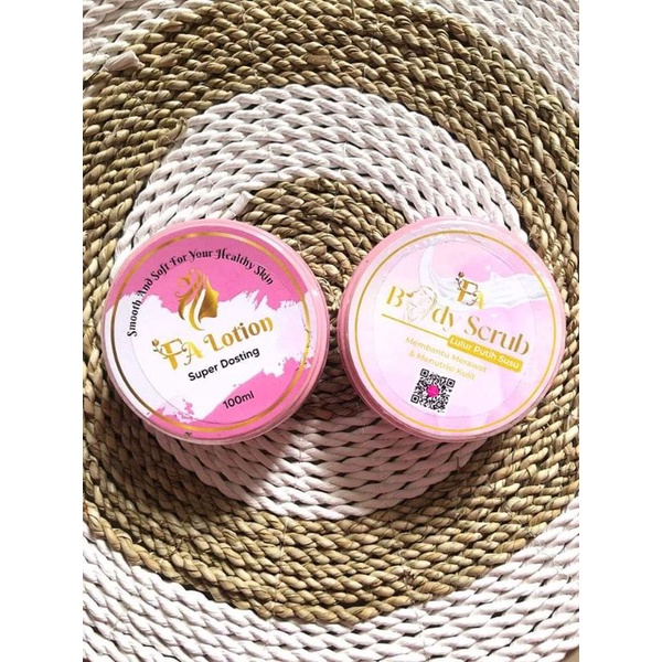 FA SUPER DOSTING || LOTION DOSTING 100ML, 250 ML & BODY SCRUB PUTIH SUSU100%( 100% ORI ) falotion,fa