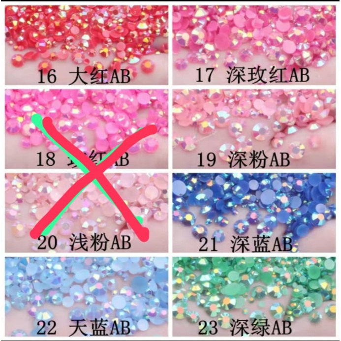 Manik NailArt Rhinestone AB 3mm 10.000pcs Gems Henna  Candy Jelly AB