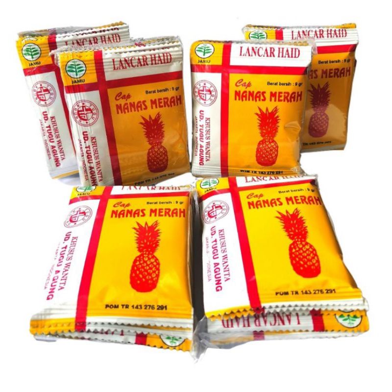 

[SACHET] JAMU Lancar Haid Cap NANAS WAYANG MERAH 1bungkus 9gr