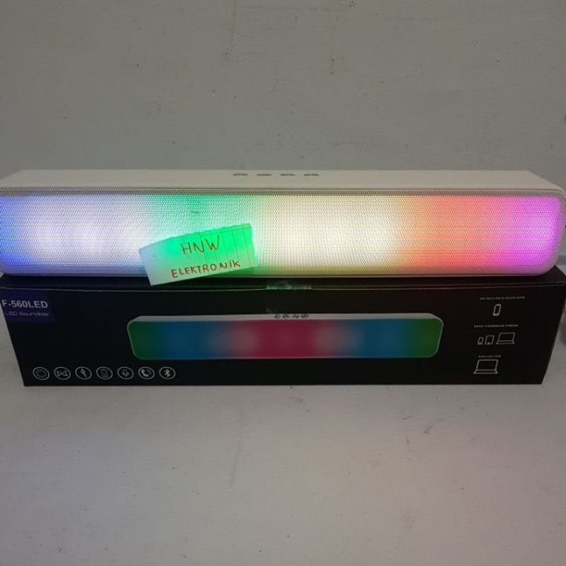 speaker chas cas LED soundbar Fleco F 506 LED Usb bluetooth FM radio desain minimalis modern ekslusi