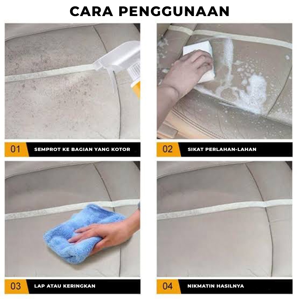 Spray Pembersih Multifungsi Wangle Cleaner Foam Multipurpose Semprotan Busa Penghilang Noda Minyak Debu Di Kursi Sofa Karpet Sepatu Interior Mobil Lainnya  Anti Ribet | GROSIRXPRESS