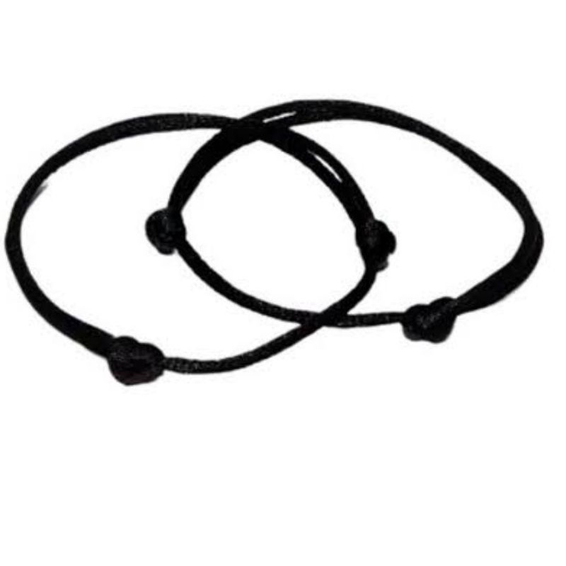 gelang hitam polos pria/wanita