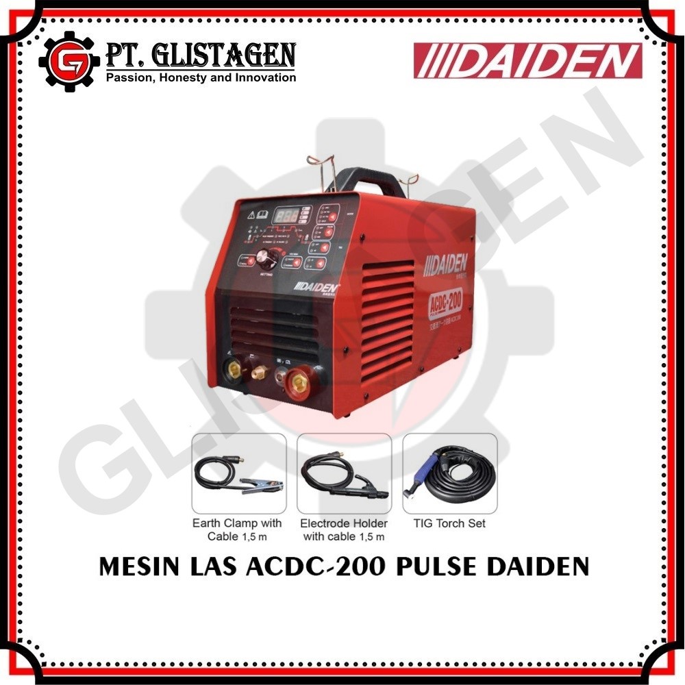 DAIDEN ACDC TIG 200 Mesin Las Travo Las Listrik Argon Stainless Welding Inverter