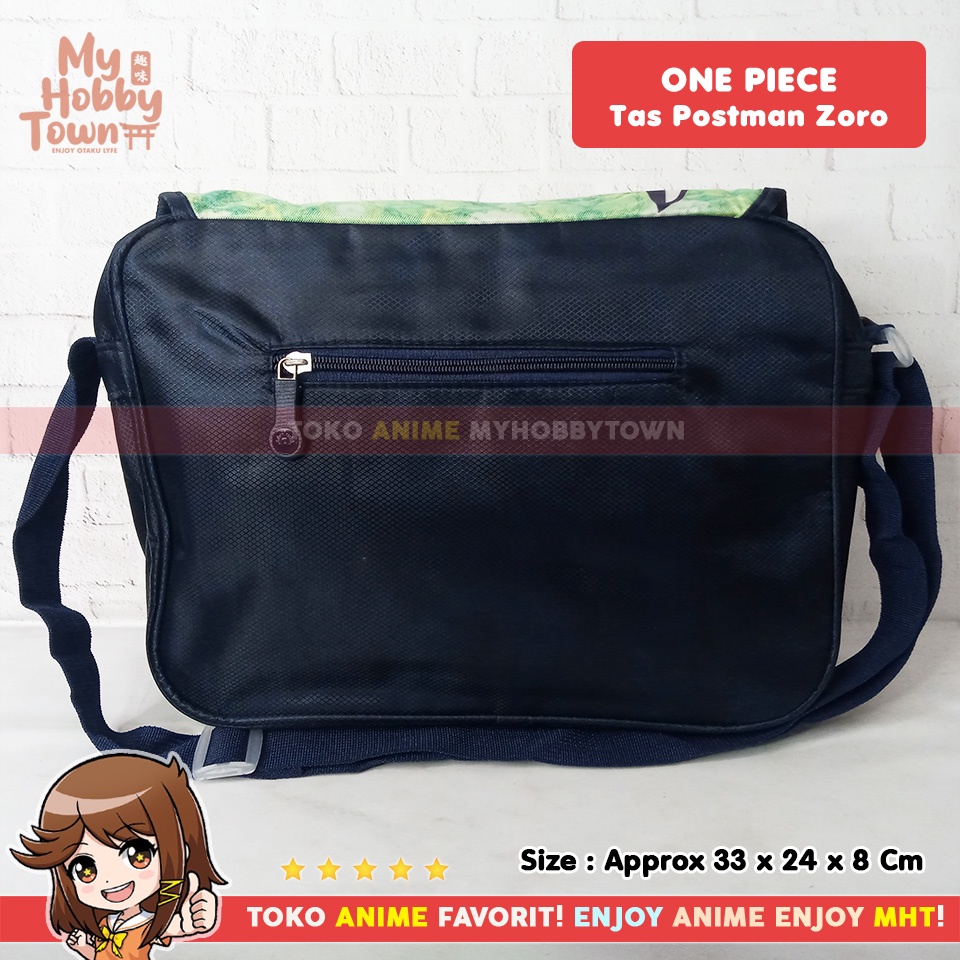 Tas Selempang Postman Messenger Sling Bag Anime One Piece Roronoa Zoro Chibi