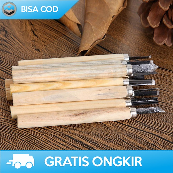 SET ALAT UKIR PAHAT KAYU 12IN1 PERALATAN DIY TOOKIE WOOD CARVING ART