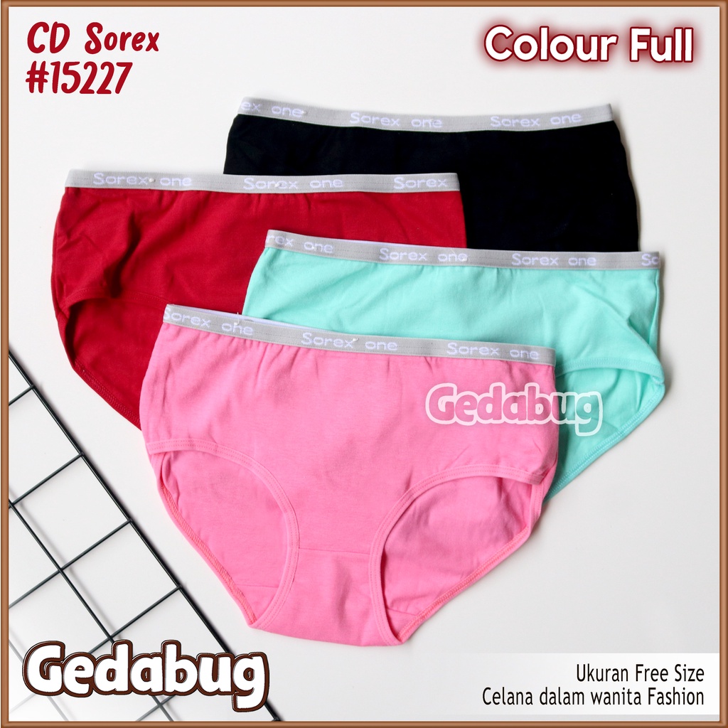 6 Pcs - CD Wanita SOREX 15227 Fashion | Celana dalam wanita Cassual &amp; Supersoft Free Size | Gedabug