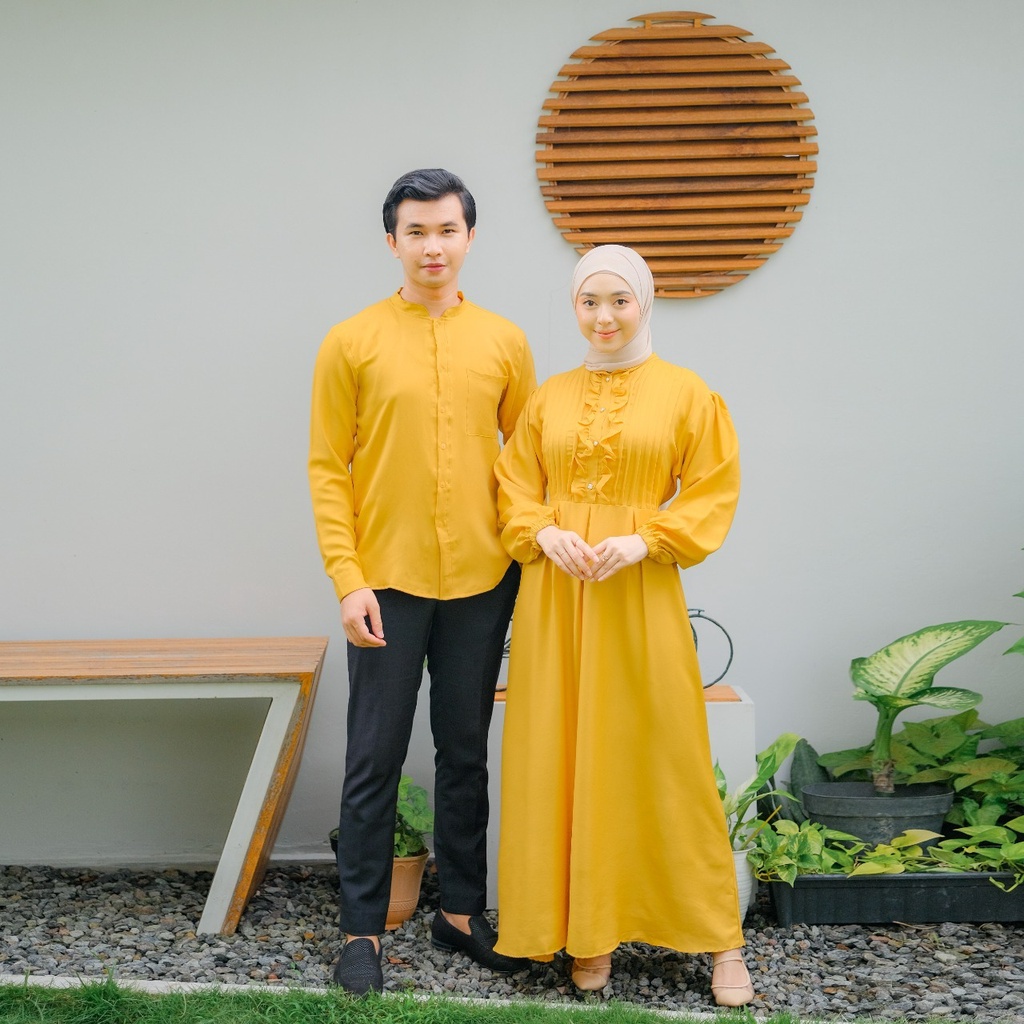 Demore Baju Couple Lebaran 2023 Sarimbit Polos Ziya Muslim Shakila