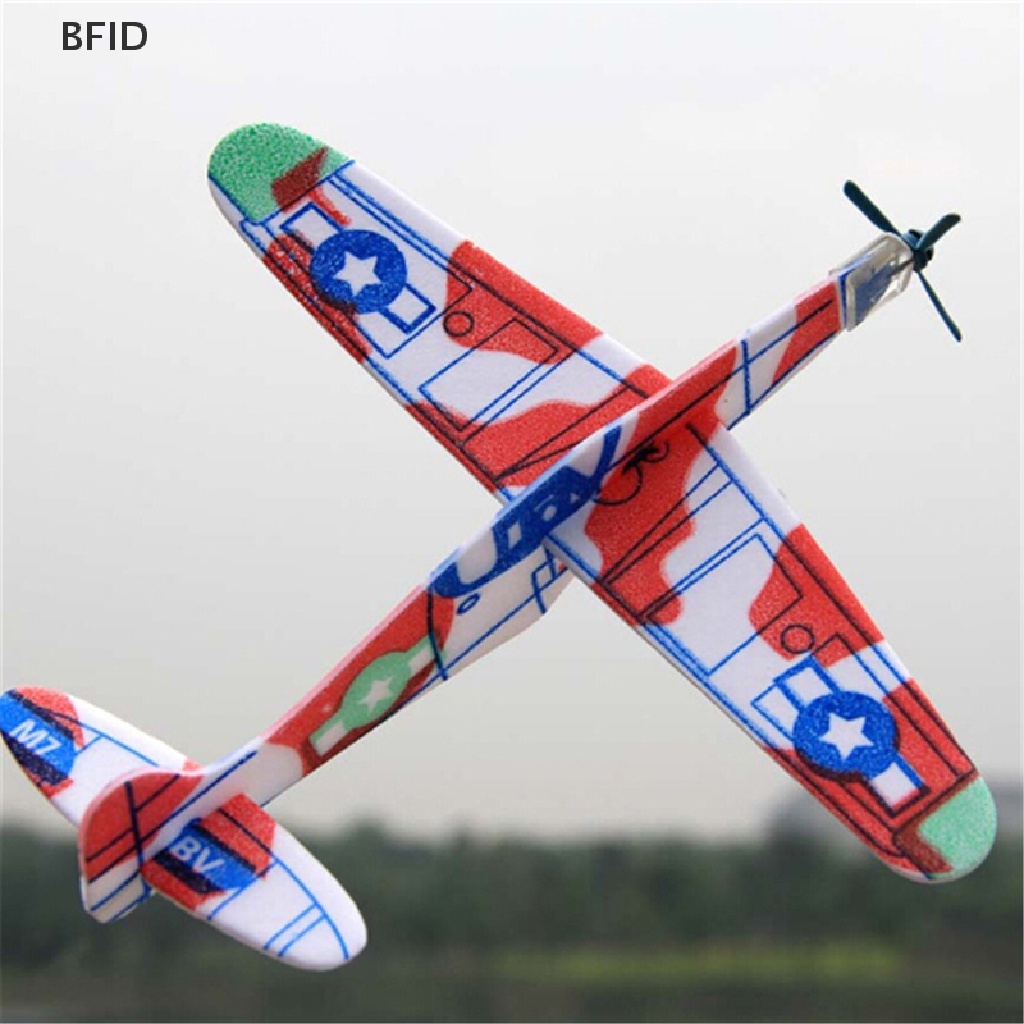 [BFID] 19cm Hand Throw Flying Glider Planes Foam Pesawat Pesta Tas Pengisi Mainan Anak [ID]