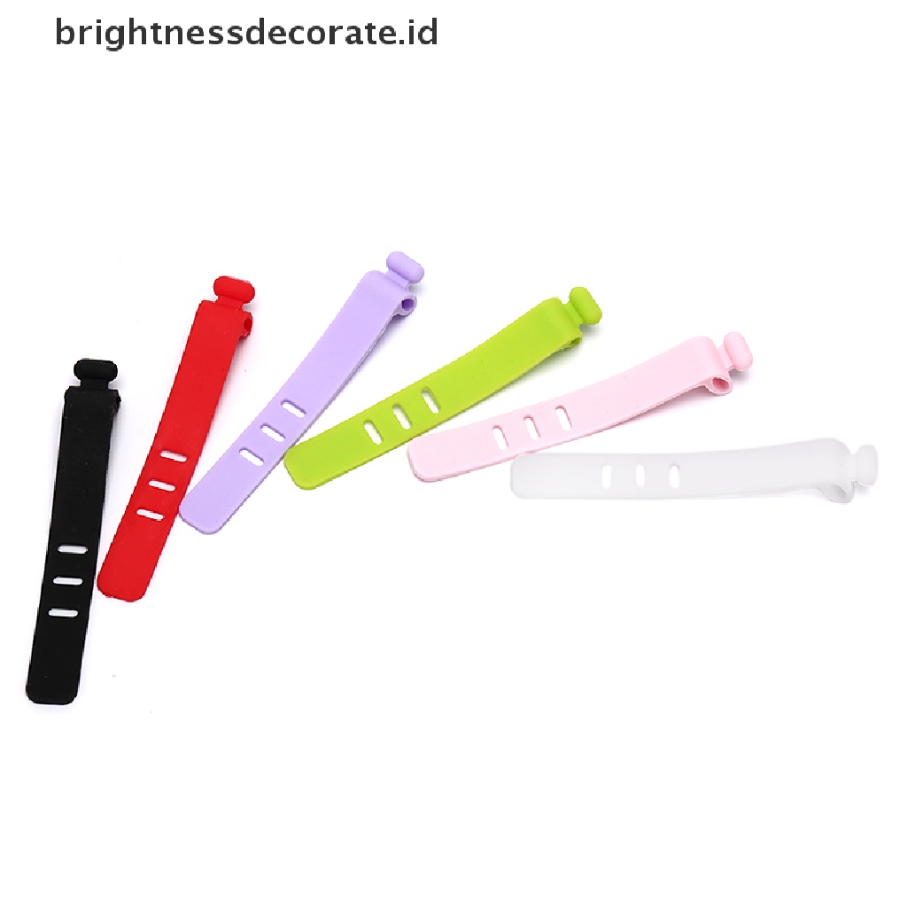 [Birth] Silicone Kabel Data Organizer Headphone Cord Finishing Buckle Wrap Tie Strap [ID]