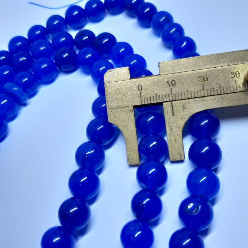 TASBIH BATU BLUE JADE KRISTAL 10MM 99BUTIR