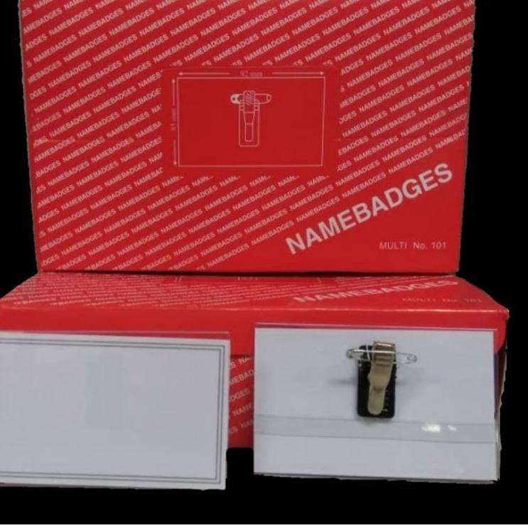 

ス Namebadges (nametag) Multi isi 50 pcs Berkualitas!