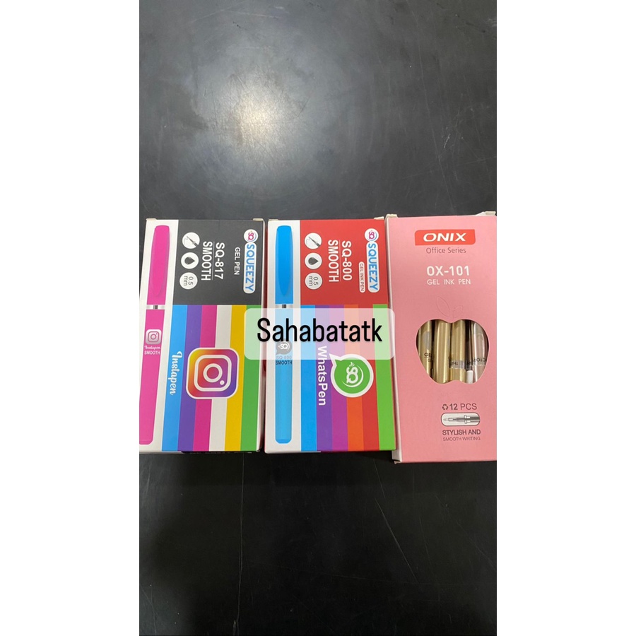 

PULPEN MOTIF FANCY WARNA WARNI KETEBALAN 0.5 SATU PAK ISI 12