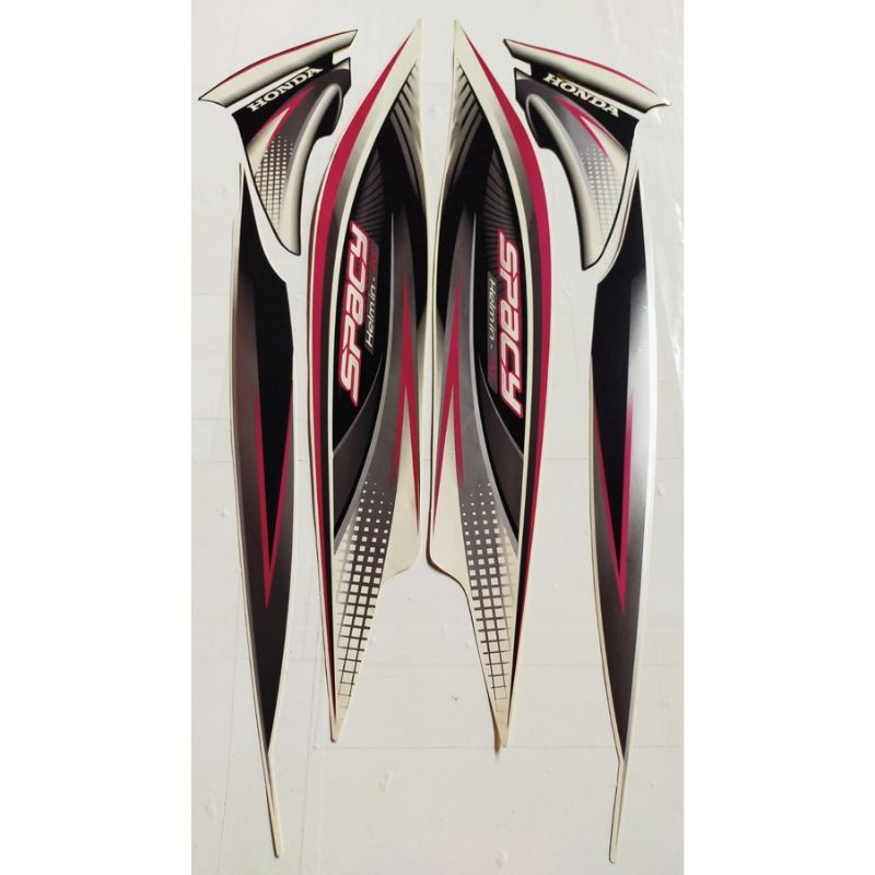Striping Spacy 2011 2012 putih stiker ori Honda Spacy putih 2011 2012 striping original Spacy 2012