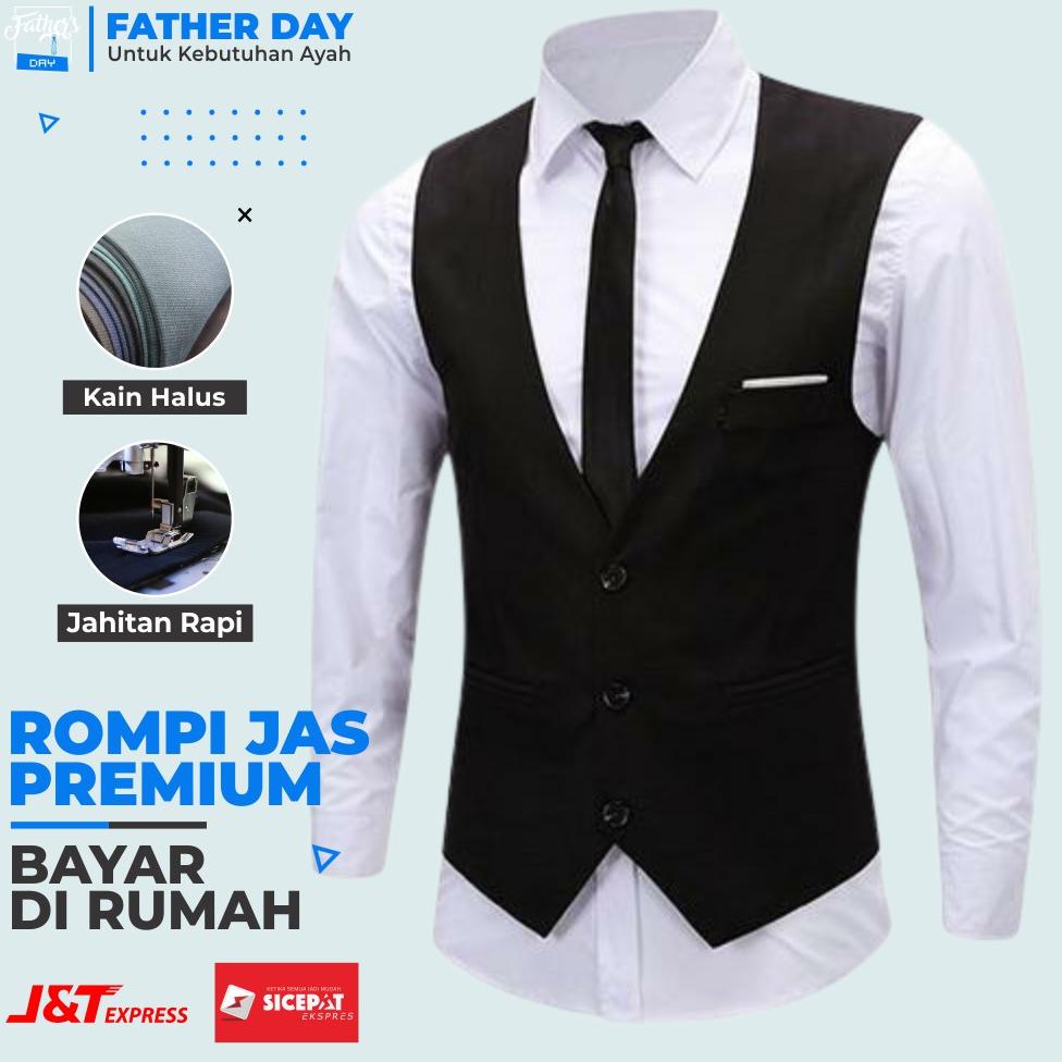 W89 ROMPI JAS FORMAL PRIA COWOK FORMAL - HITAM MERAH PUTIH ABU TREND ㄿ