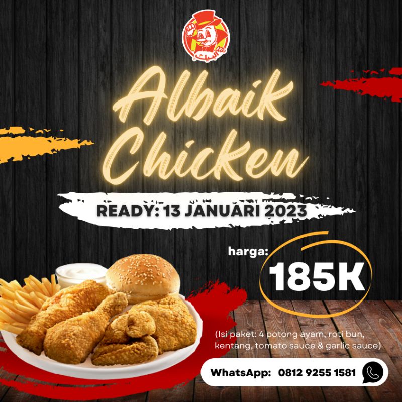 [Afluth Store] Albaik Chicken / Ayam Legendaris Saudi Arabia / Albaik Saudi