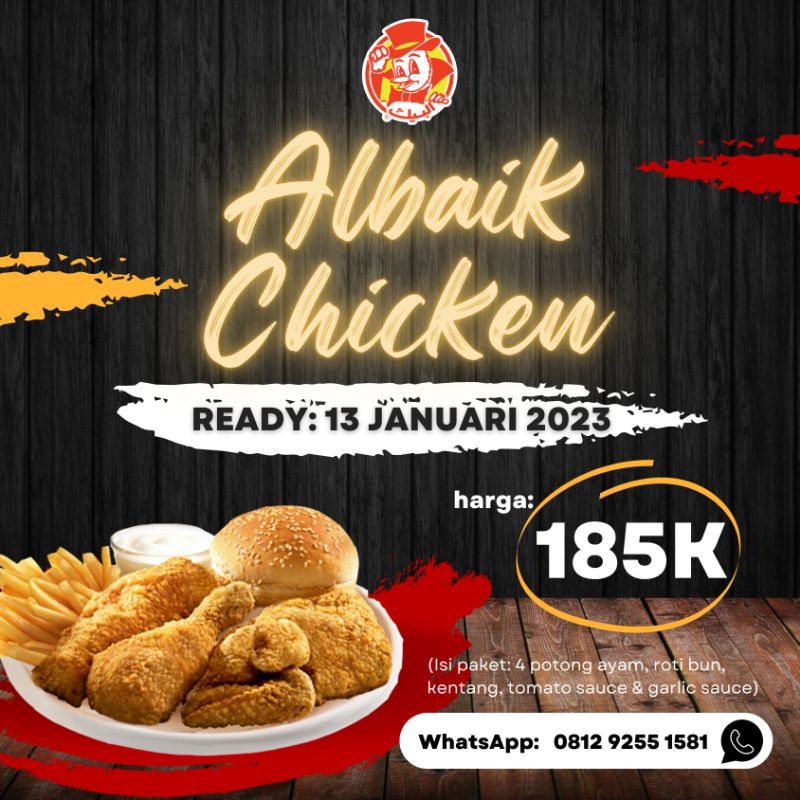 

[Afluth Store] Albaik Chicken / Ayam Legendaris Saudi Arabia / Albaik Saudi