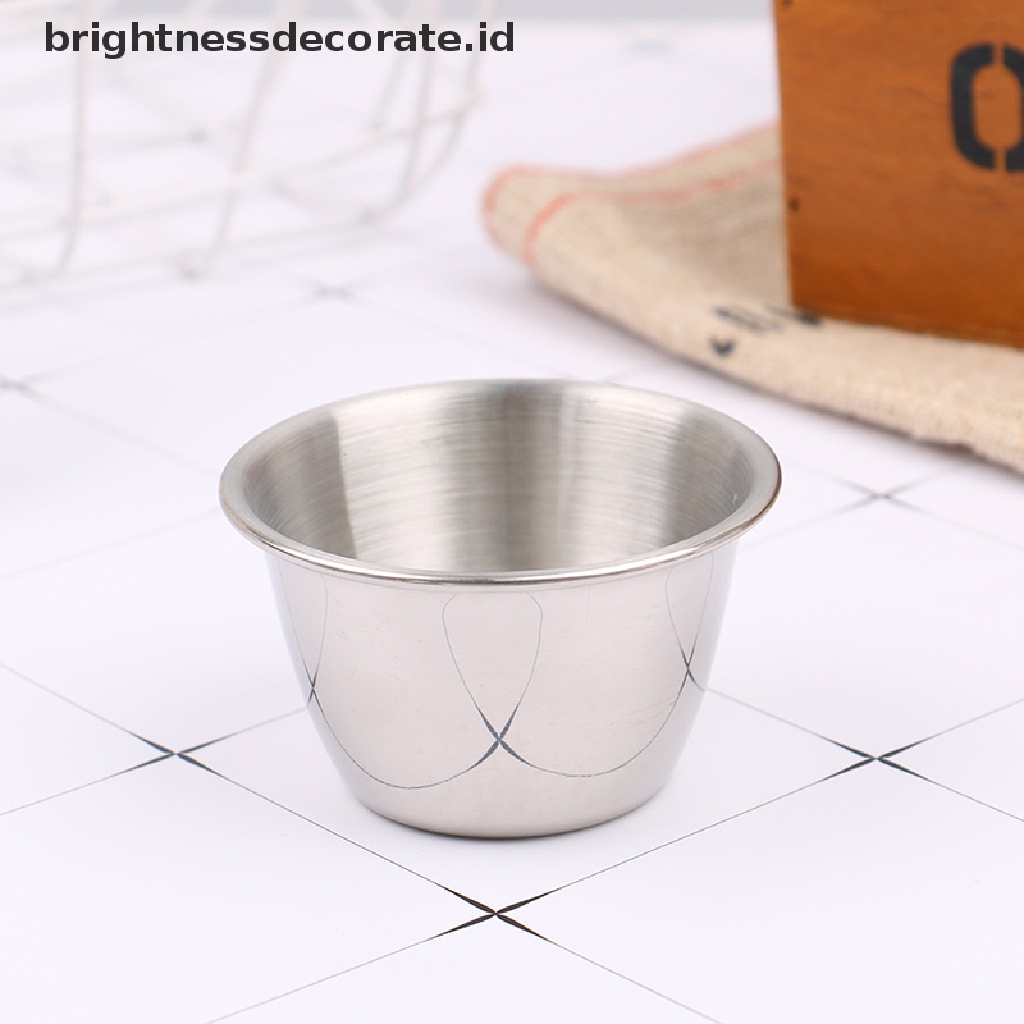 [Birth] 1pc Stainless Steel Hot Pot Dipping Bowl Cangkir Saus Kecil Wadah Bumbu [ID]