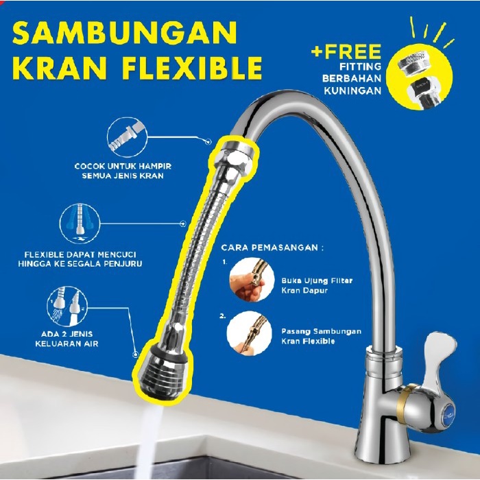 ```````] SAMBUNGAN KRAN FLEXIBEL FILTER AIR ONDA // PENYARING KERAN